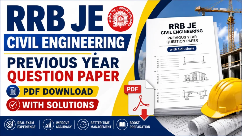 RRB JE Civil Engineering Previous Year Question Paper