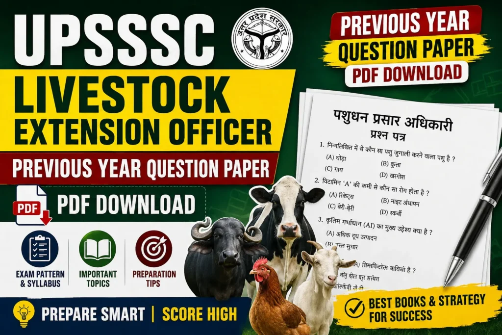 UPSSSC Livestock Extension Officer Previous Year Question Paper