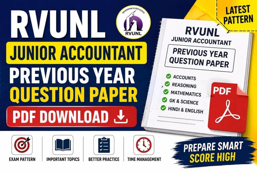 RVUNL Junior Accountant Previous Year Question Paper