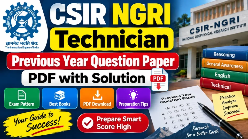 CSIR NGRI Technician Previous Year Question Paper