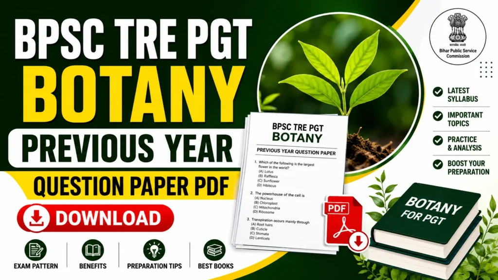 BPSC TRE PGT Botany Previous Year Question Paper