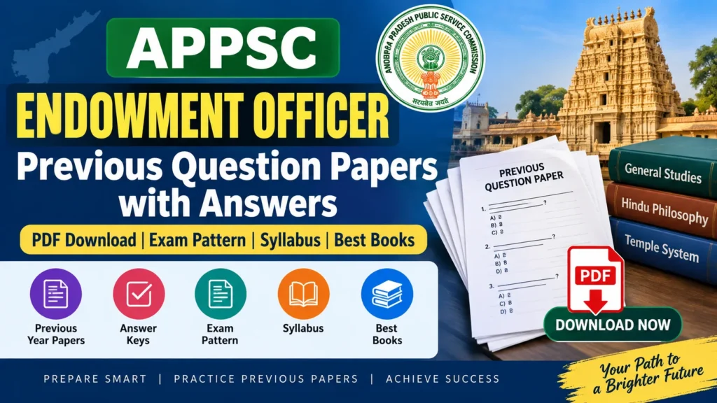 APPSC Endowment Officer Previous Question Paper