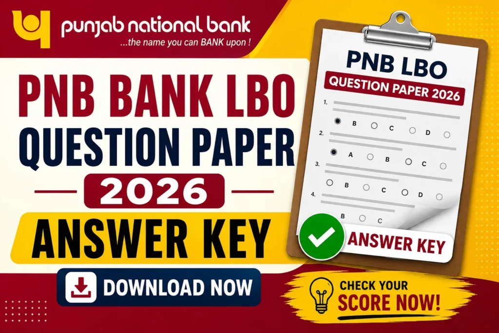 PNB Bank LBO Question Paper 2026