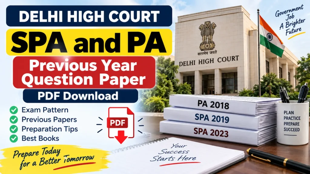 Delhi High Court SPA and PA Previous Year Question Paper