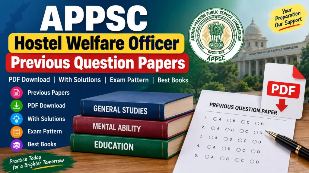APPSC Hostel Welfare Officer Previous Question Papers