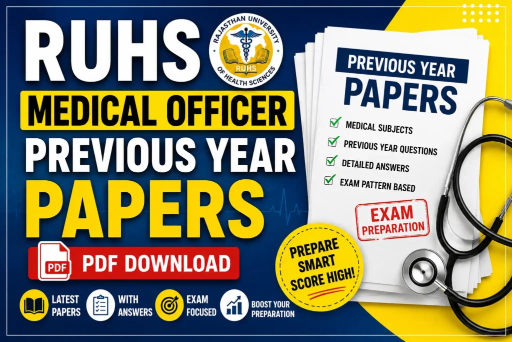 RUHS Medical Officer Previous Year Papers – PDF Download