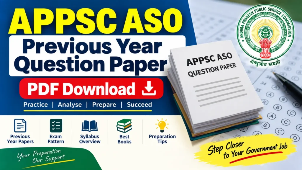 APPSC ASO Previous Year Question Paper