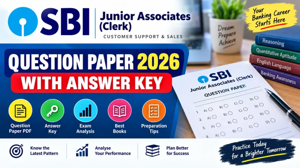 SBI Junior Associates Clerk Question Paper 2026