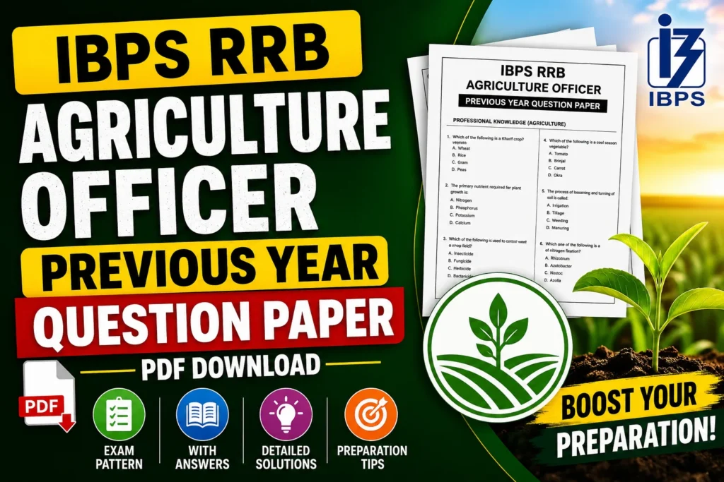 IBPS RRB Agriculture Officer Previous Year Question Paper