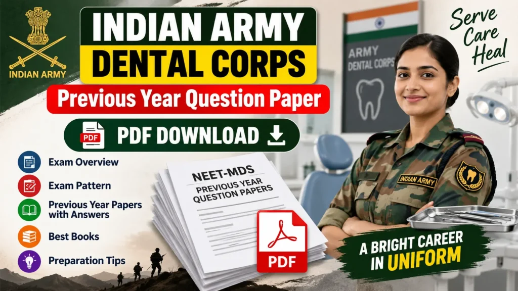 Indian Army Dental Corps Previous Year Question Paper