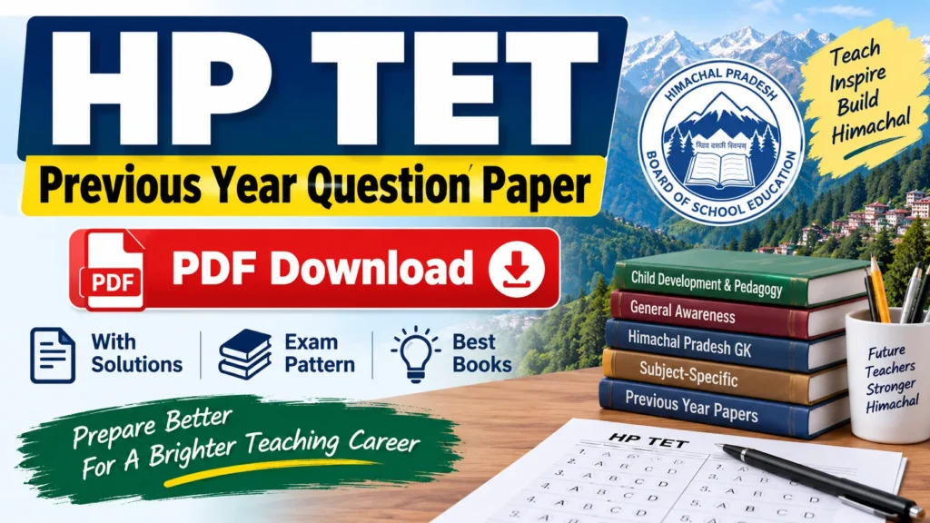 HP TET Previous Year Question Paper