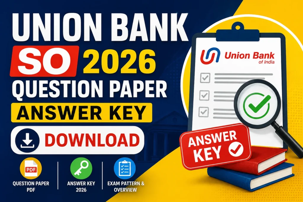 Union Bank SO Question Paper 2026