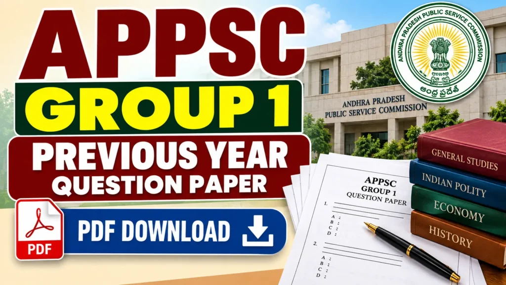 APPSC Group 1 Previous Year Question Paper