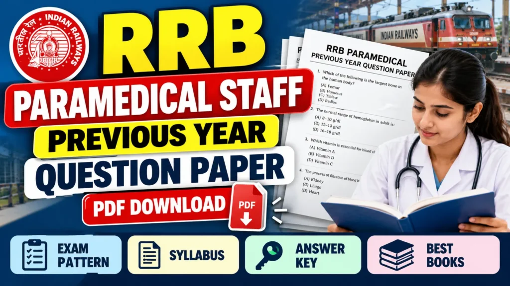 RRB Paramedical Staff Previous Year Question Paper