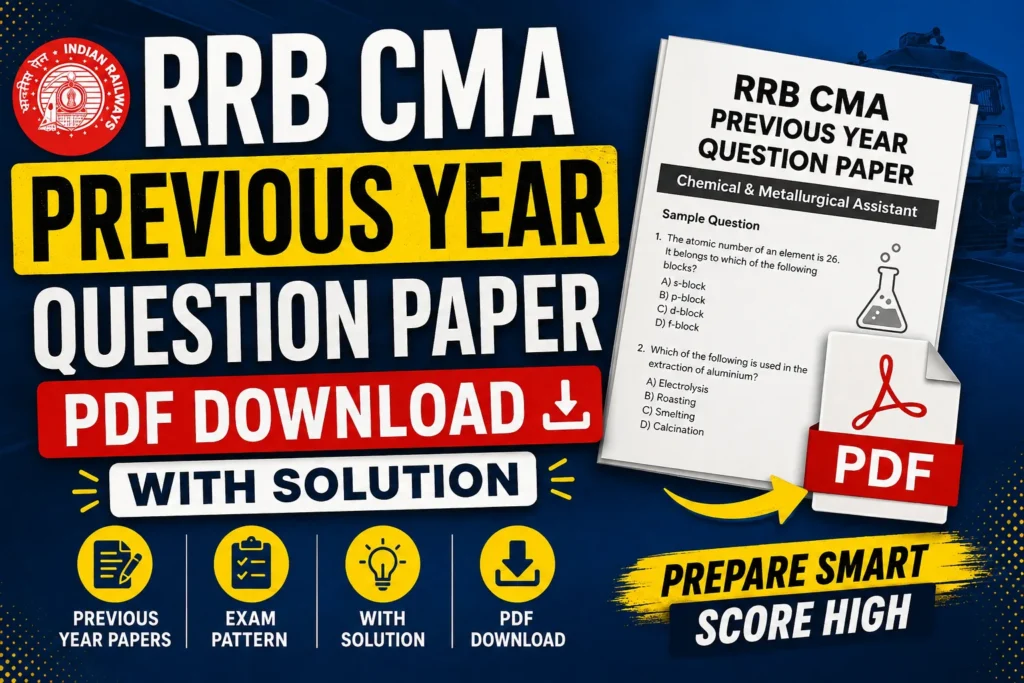 RRB CMA Previous Year Question Paper – PDF Download