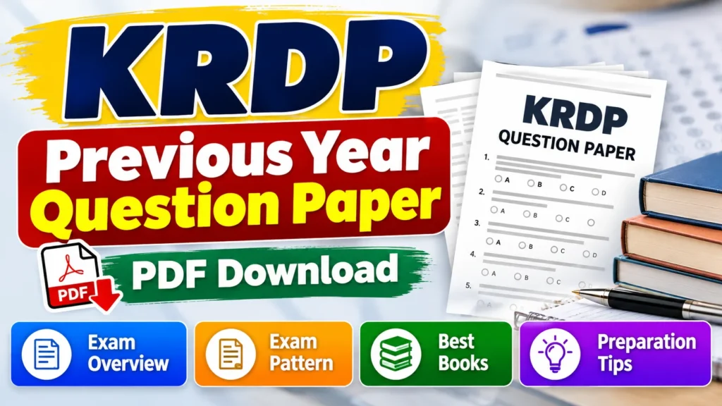 KRDP Previous Year Question Paper PDF Download