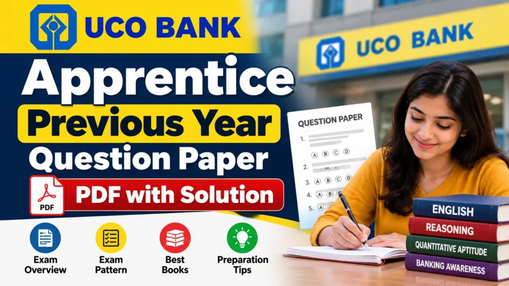 UCO Bank Apprentice Previous Year Question Paper – PDF with Solution