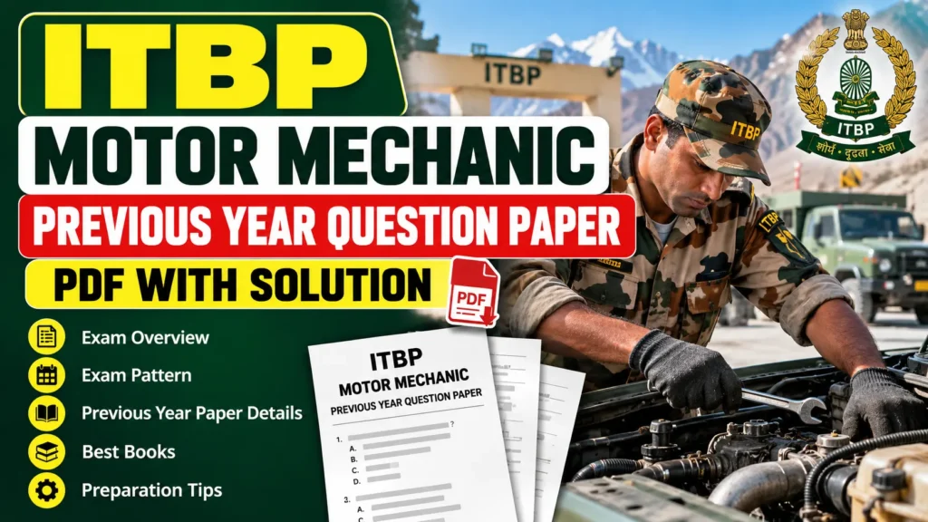 ITBP Motor Mechanic Previous Year Question Paper