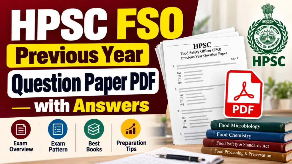 HPSC FSO Previous Year Question Paper