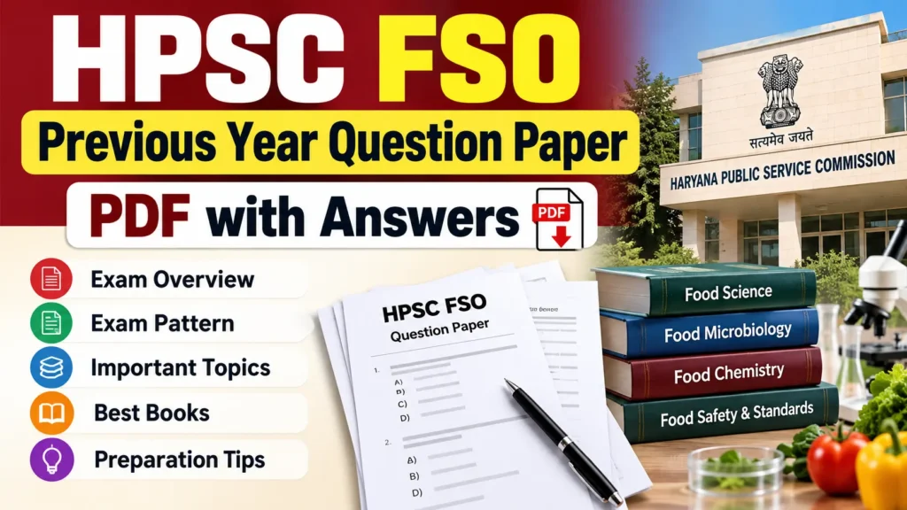 HPSC FSO Previous Year Question Paper