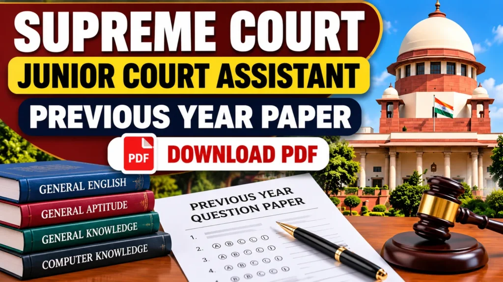 Supreme Court Junior Court Assistant Previous Year Paper