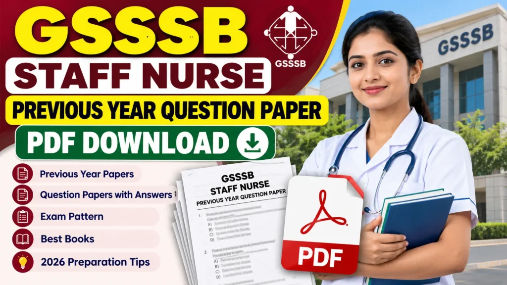 GSSSB Staff Nurse Previous Year Question Paper