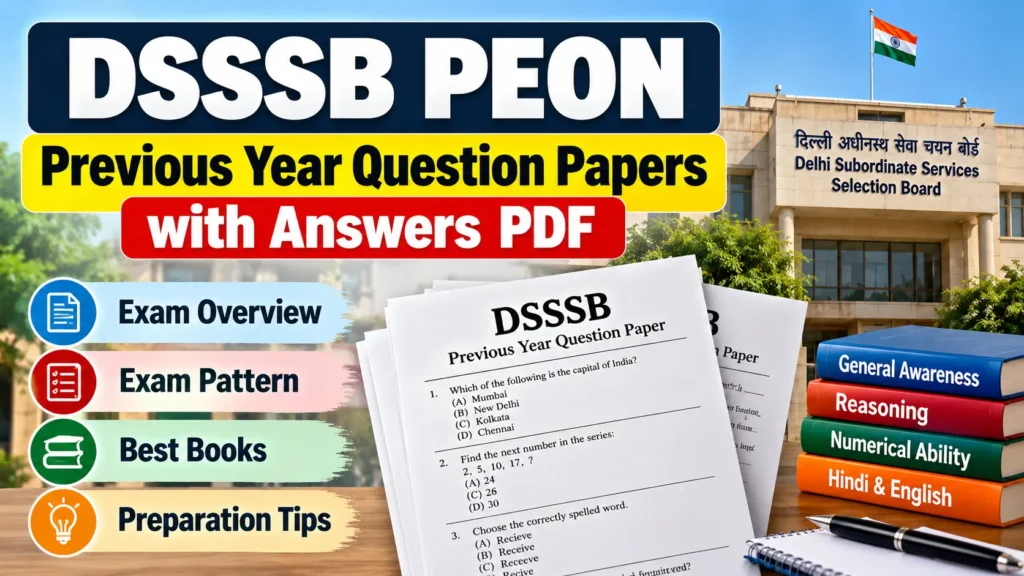 DSSSB Peon Previous Year Question Papers