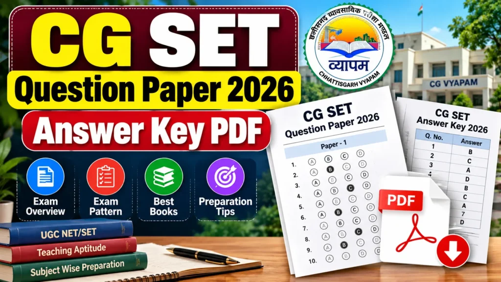 CG SET Question Paper 2026