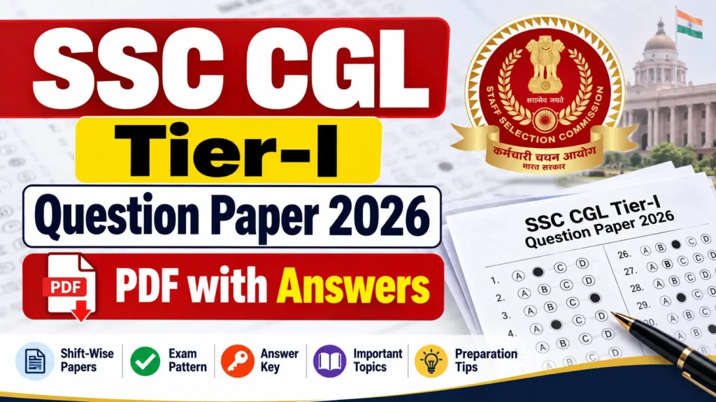 SSC CGL Tier-I Question Paper 2026